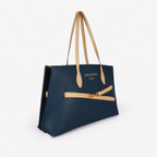 BV teal structured tote bag for women