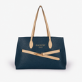BV teal structured tote bag for women