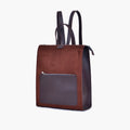 Dark brown suede adventure backpack