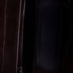 Dark brown suede adventure backpack