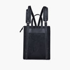 Black suede adventure backpack