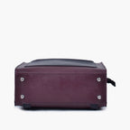 Burgundy and black adventure backpack
