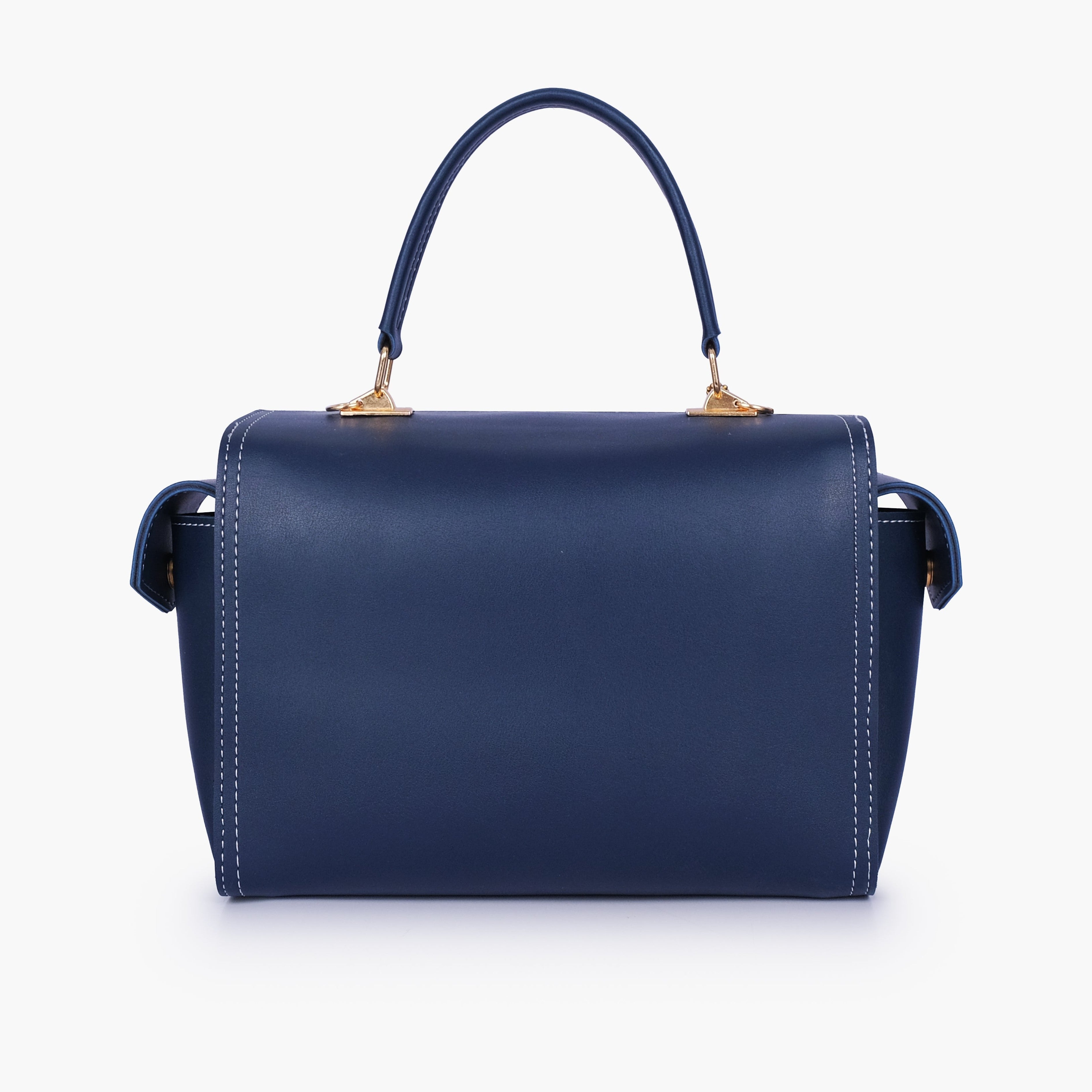 Blue bowling bag with top-handle