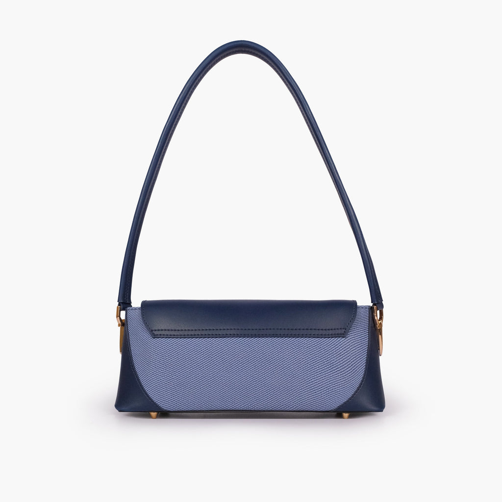 BV blue baguette shoulder bag for women