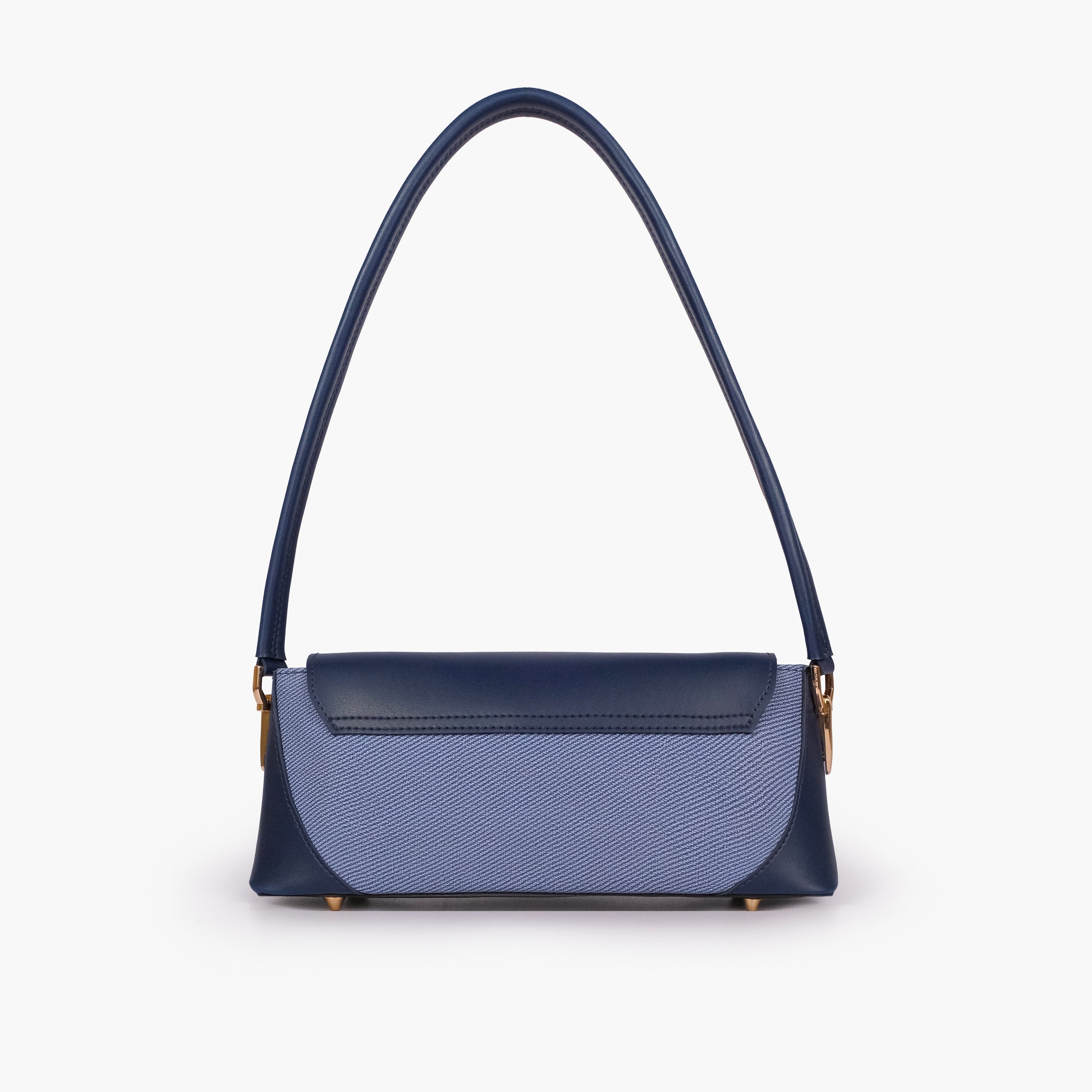 BV blue baguette shoulder bag for women