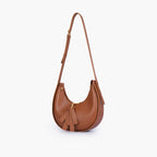 Brown crescent hobo bag