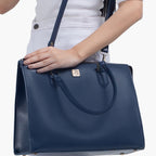 Blue workplace handbag