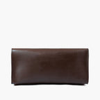 Dark brown multi compartment satchel bag