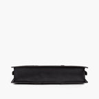 Black suede laptop bag