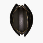 Black suede laptop bag
