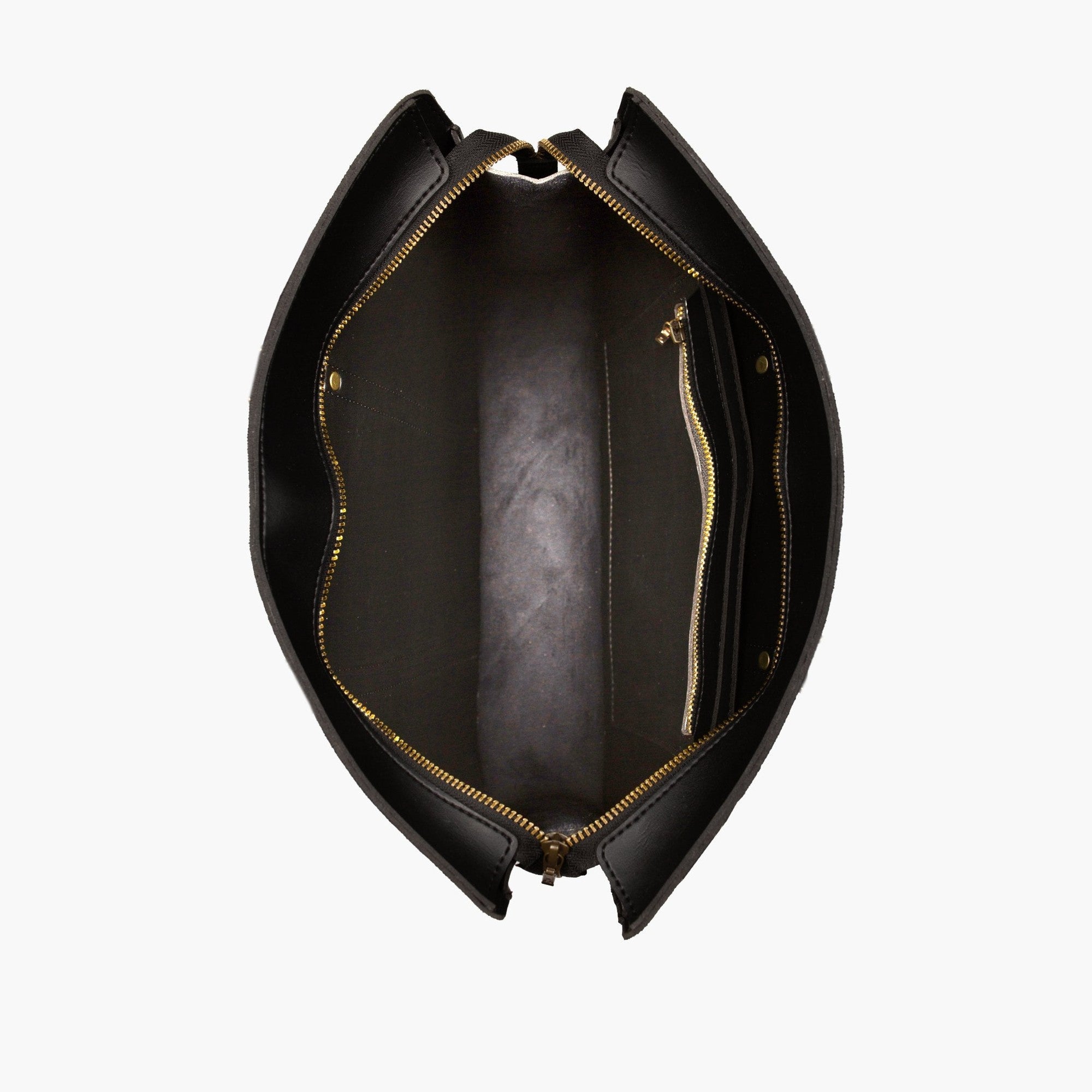 Black suede laptop bag