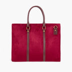 Burgundy suede laptop bag