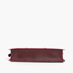 Burgundy suede laptop bag