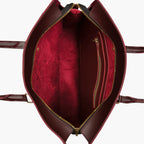 Burgundy suede laptop bag