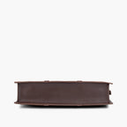 Dark brown suede laptop bag