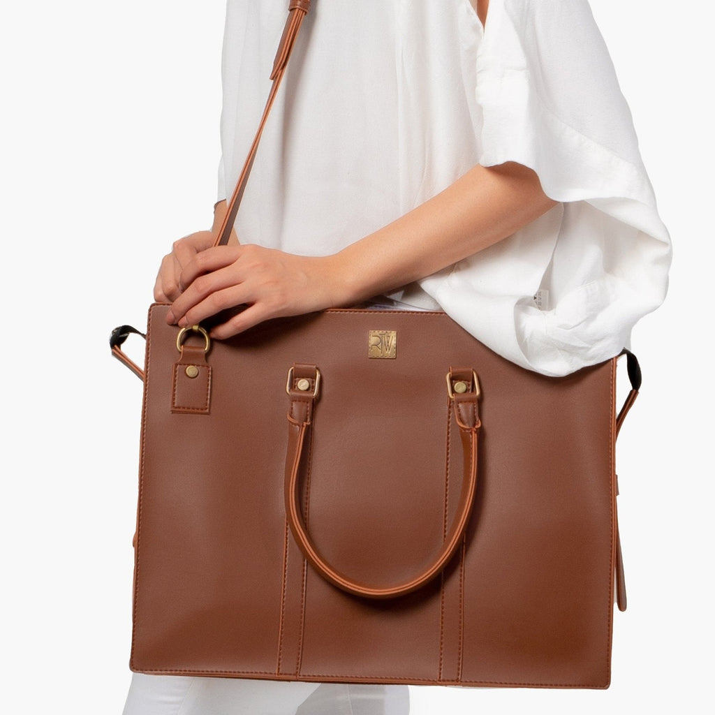 Brown laptop bag
