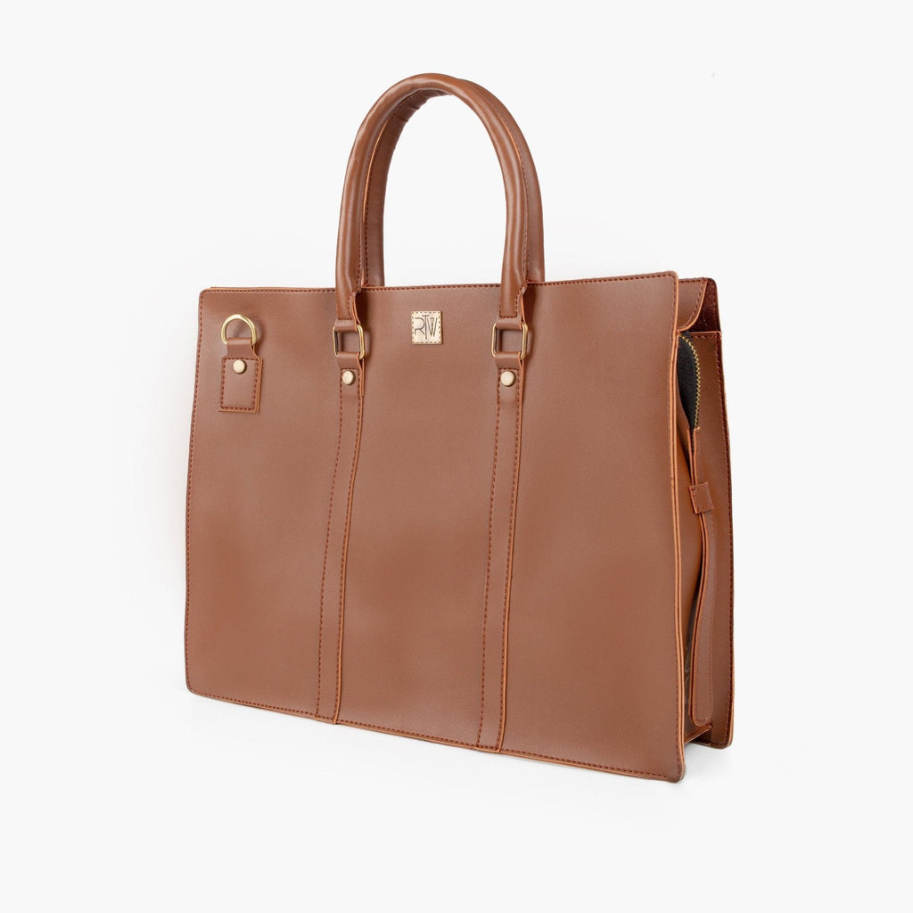 Brown laptop bag