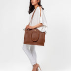 Brown laptop bag