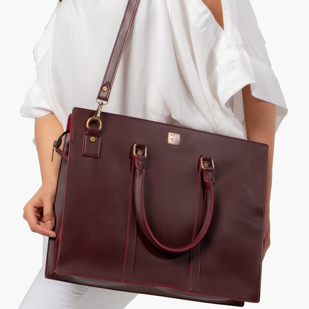 Burgundy laptop bag