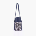 BV blue double pocket tote bag for women