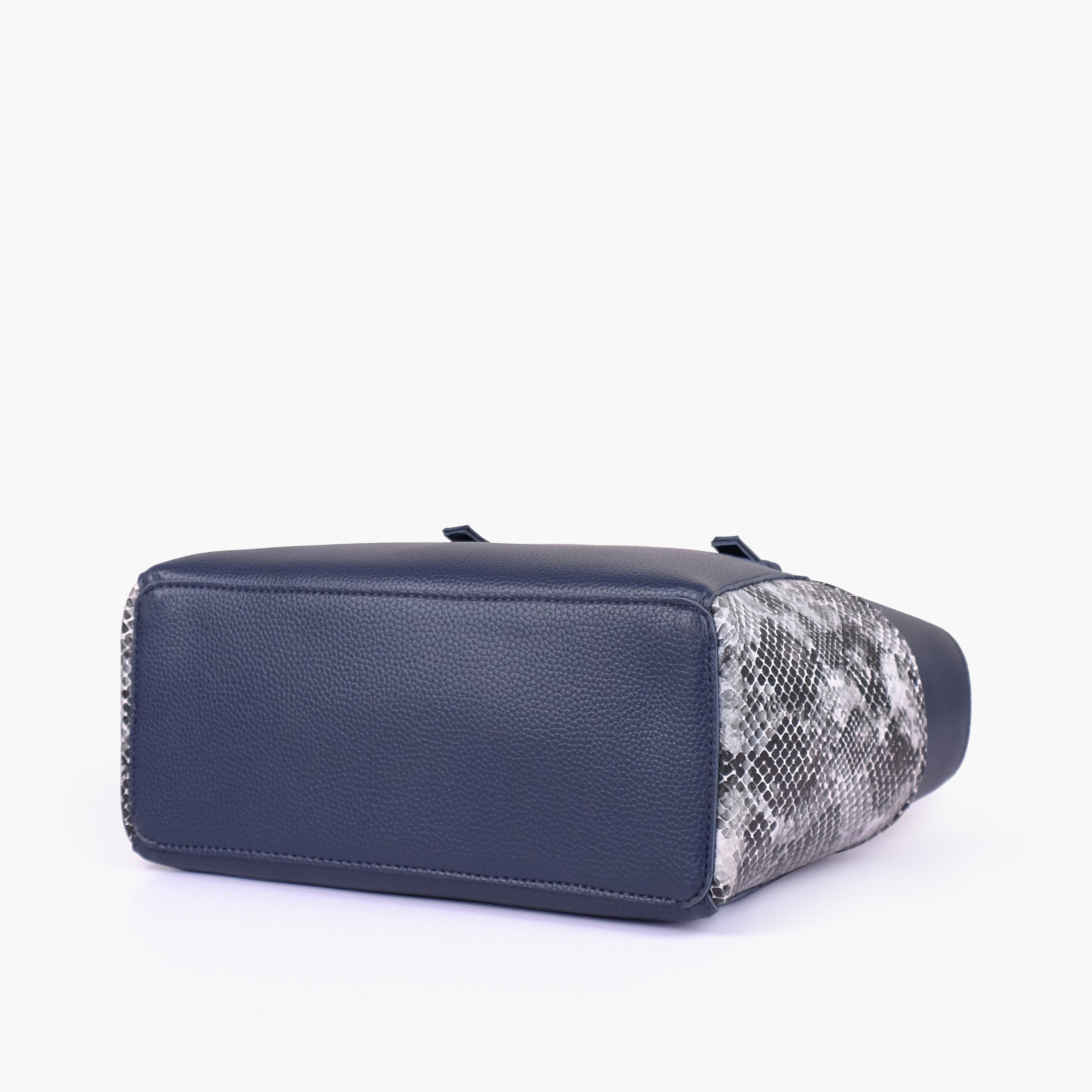 BV blue double pocket tote bag for women