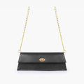 Black elongated clutch bag