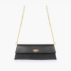 Black elongated clutch bag