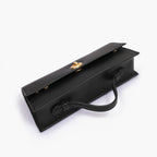 Black elongated clutch bag