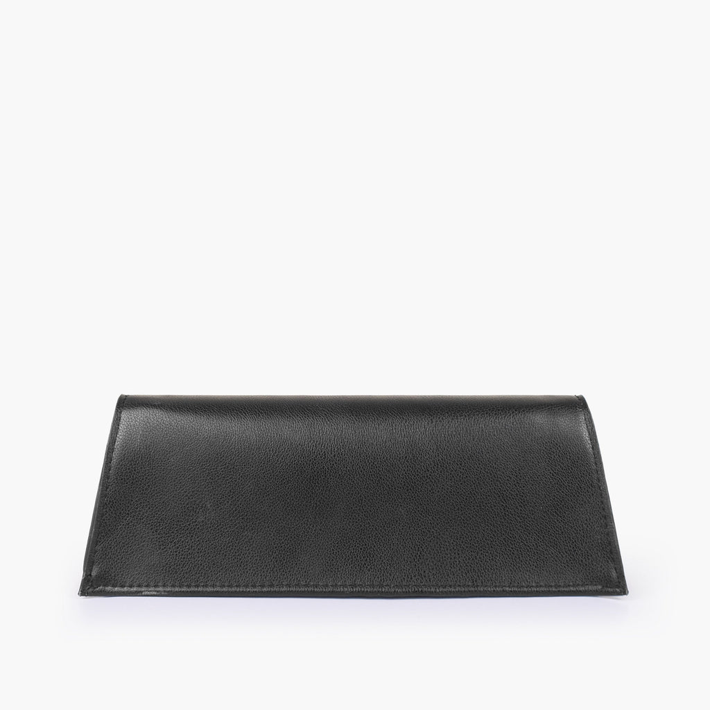 Black elongated clutch bag