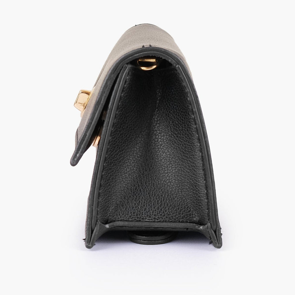 Black elongated clutch bag
