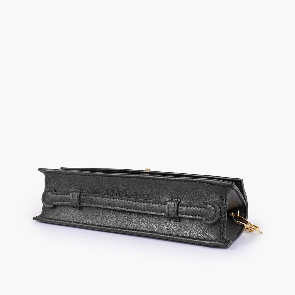 Black elongated clutch bag