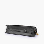 Black elongated clutch bag