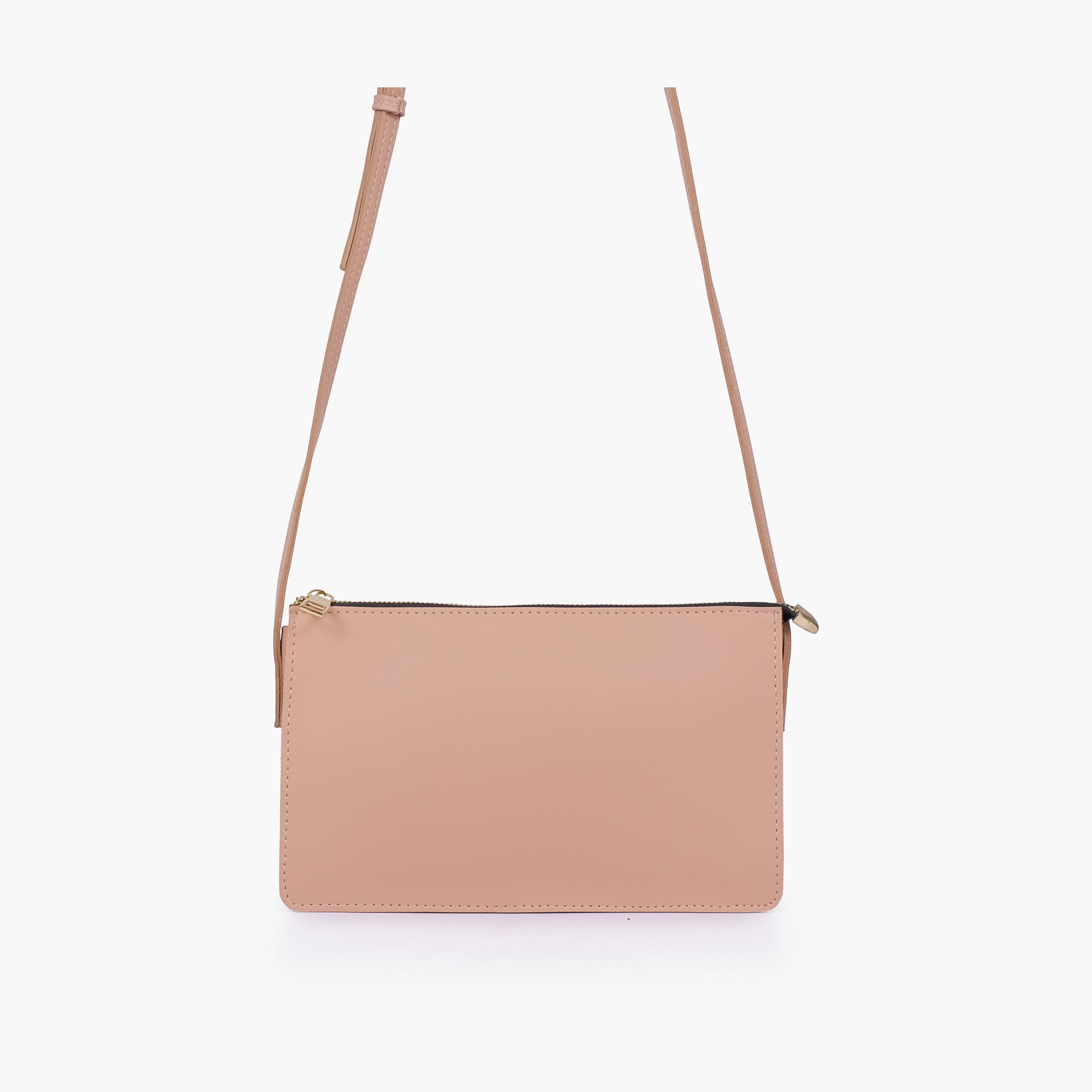 Peach flat purse