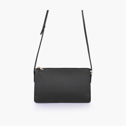 Black flat purse