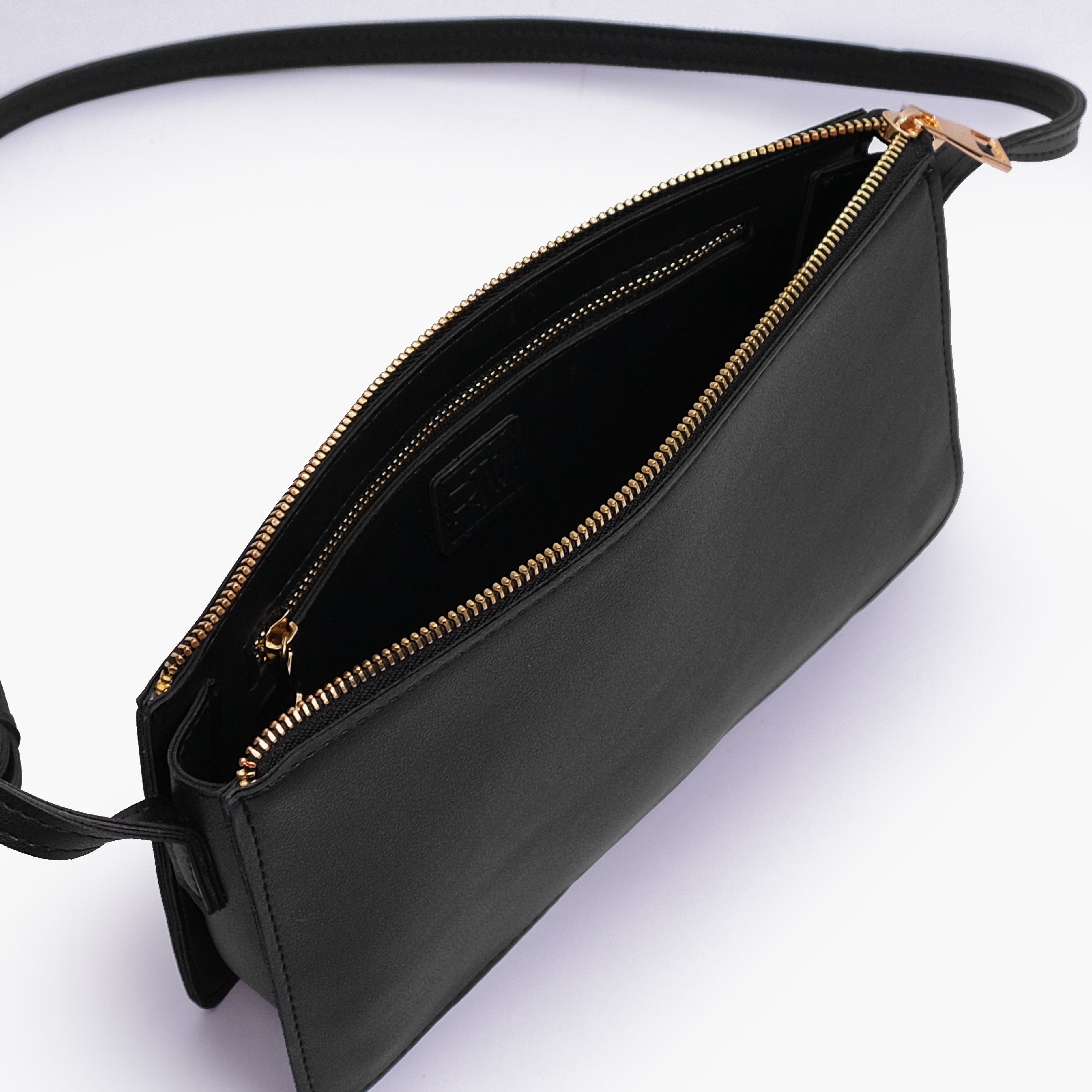 Black flat purse