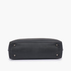 Black tote bag with detachable pouch