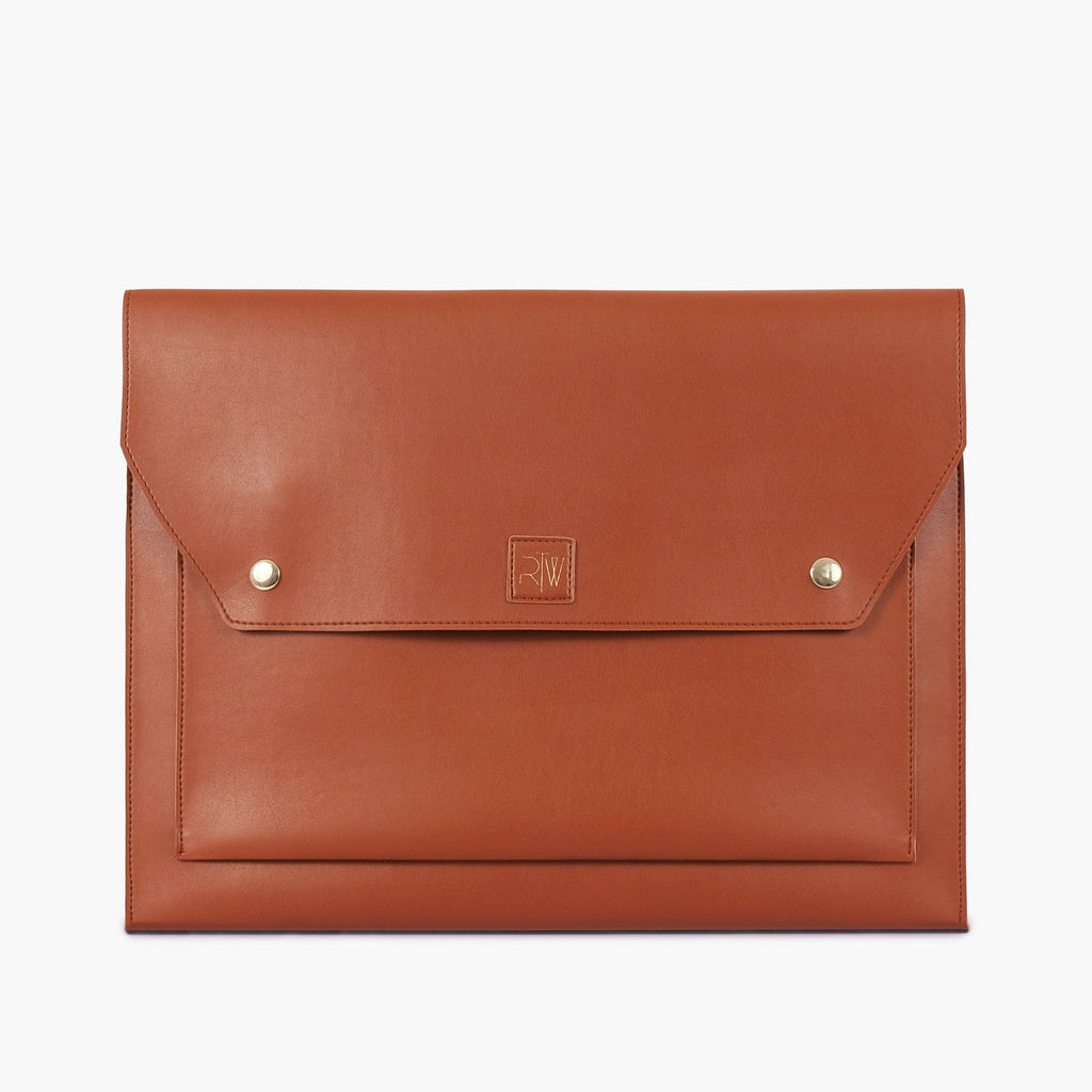 Brown laptop sleeve 17