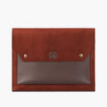 Dark brown suede laptop sleeve 17