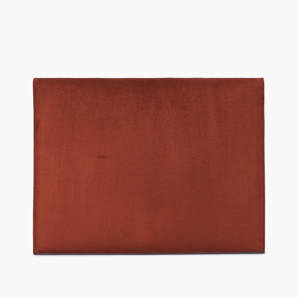 Dark brown suede laptop sleeve 17