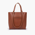 Brown double-handle tote bag