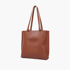 Brown double-handle tote bag