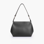 Black suede trio twist handbag