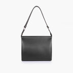 Black suede trio twist handbag