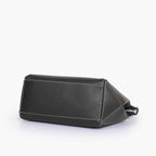 Black suede trio twist handbag