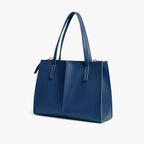 Blue work tote bag