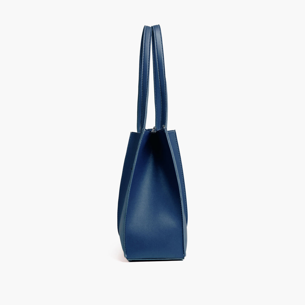 Blue work tote bag
