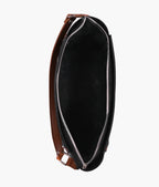 Black and brown trio twist handbag
