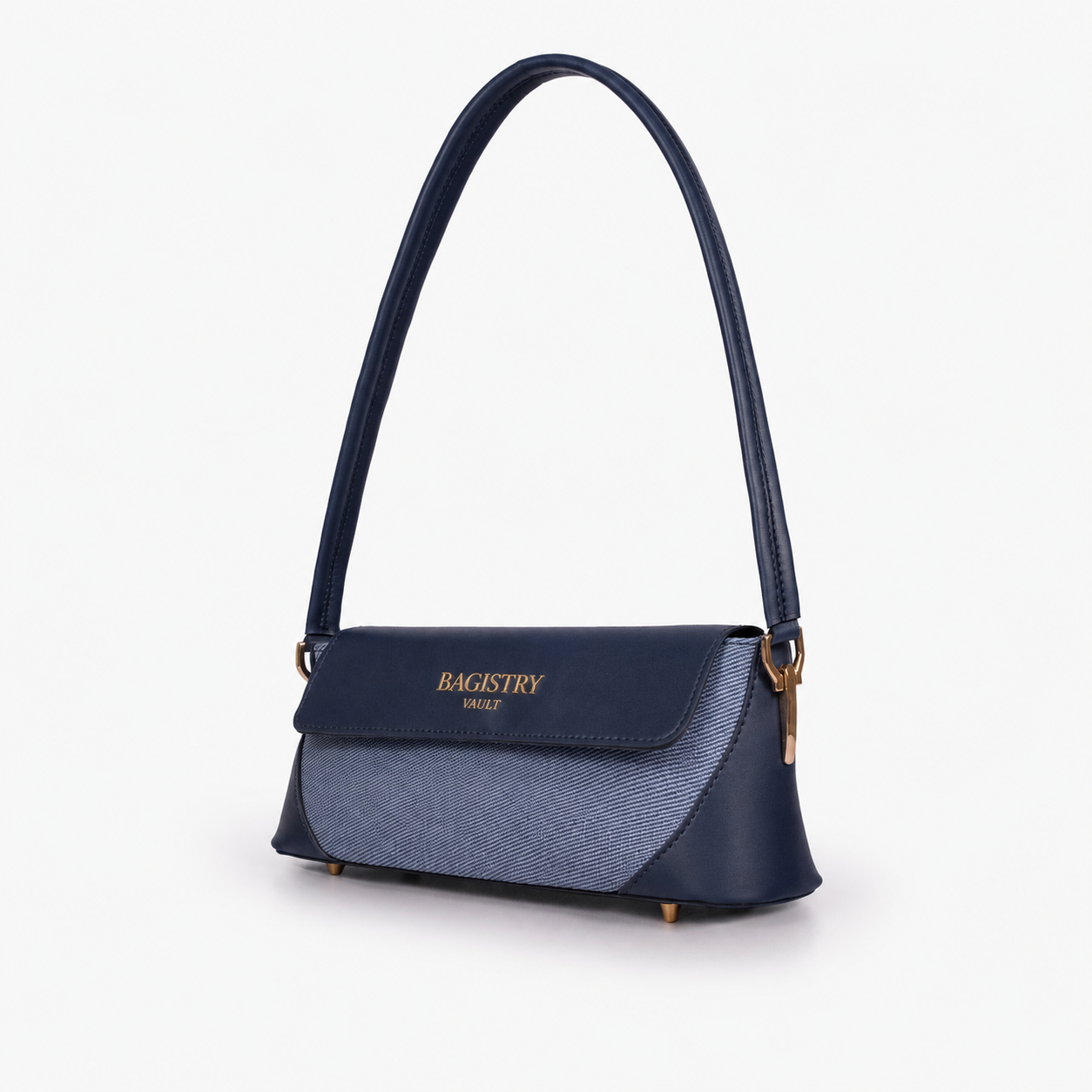 BV blue baguette shoulder bag for women