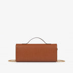 BV terracotta weave clutch bag for women