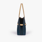 BV teal structured tote bag for women